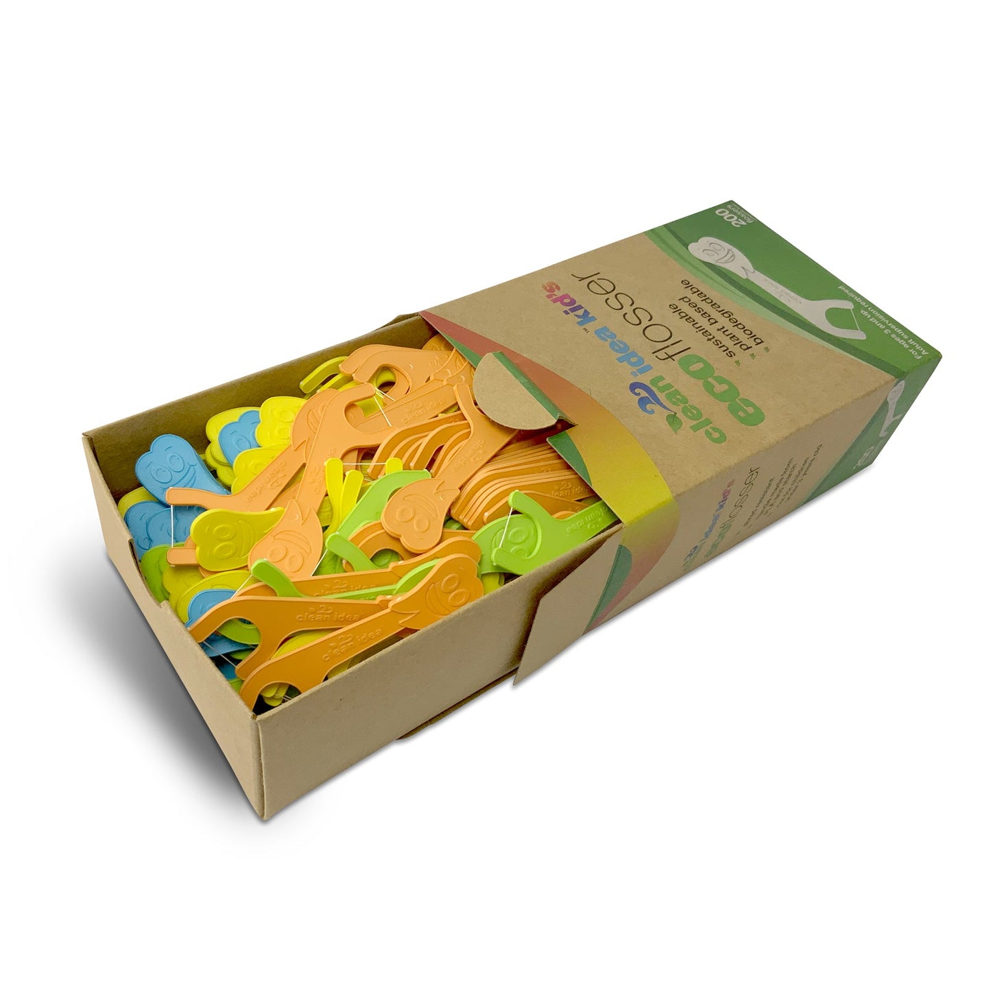 Clean Idea Kids Ecoflosser - 200ct Plant Based Flossing Picks - Clean Idea